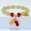 🔥Orfila Creative Lucky Peanut Bracelet Chinese-style Vintage Hetian Jade Beaded Bracelet For Women. 