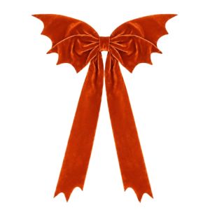 NALANILI 115cm cỡ lớn Đồ trang trí cây hình cây thông và con dơi Phong cách Gothic Có thể gắn tường Đồ trang trí treo cửa Cao cấp Nhung đen Nơ trang trí cây thông Tiệc Halloween
