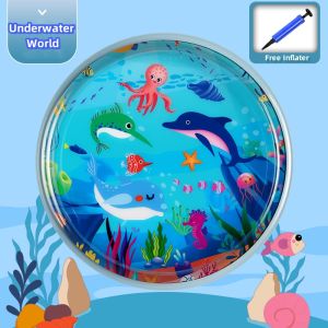 Baby Water Mat Play Mat Inflatable Thicken PVC Safety Cushion Toddler Fun Activity Play Center