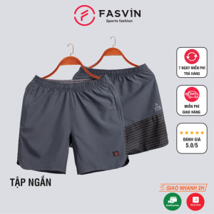 Quần đùi nam thể thao ngắn Fasvin R21469.HN vải dù gió đẹp mát có khóa túi tiện dụng tập gym chạy bộ hay mặc nhà