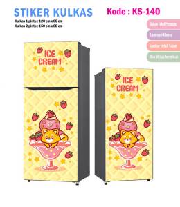 Stiker Kulkas 1 Pintu dan Sticker Kulkas 2 Pintu Ice Cream