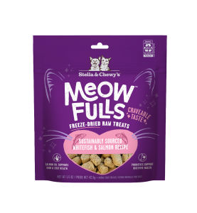 Stella & Chewys Meowfulls Freeze-Dried Cat Treats – Whitefish & Salmon 1.5oz