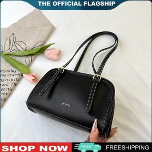 [HOSHIN] Ladies Stylish Armpit Bag Solid Color Simple Handbag PU Leather Retro Shoulder Bag Female Travel Commute Bag