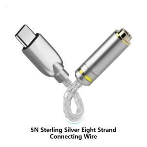 Upgraded Digital Sound Amplifiers ALC5686 Chip Type C to 3.5mm/2.5mm/4.4mm Adapter 32Bit/384kHz Headphone Adapter