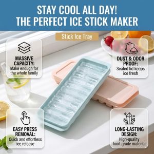Ice Cube Mold Silicone Long Stick Ice Tray Can Shape Ice Cube Molds Beverage Ice Maker Summer Easy Release DIY Ice Tray