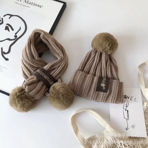 [ FREE SHIP ] Set mũ len và khăn quàng cổ len dành cho bé trai bé gái mùa đông dầy dặn xinh đẹp hàn quốc