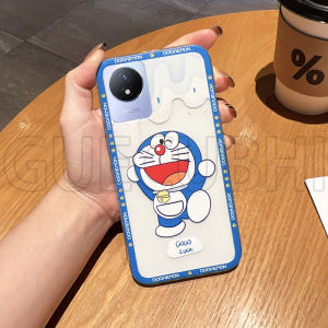 Phone Case Vivo Y03 Y100 Y27s Y17s Y27 Y36 Y78 5G Y02t Y02A Y02 Cute Doraemon Pattern Transparent Soft Silicone Casing Vivo Y100 5G Phone Cover