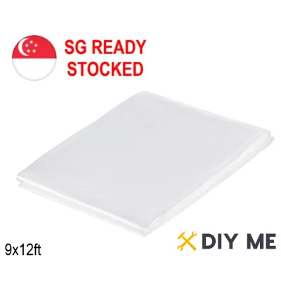 [LOCAL SG] 2pc Plastic Drop Cloth / 9 X 12FT / Renovation / Furniture Cover / Dust protection/PVC Cover / Painting Cover