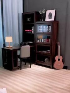 CraftedLiving SG- Dustproof Integrated Storage Cabinet Living Room Book Shelf With Door