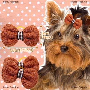 [COD] Home Fashion 5 10Pcs Bow Tie Rubber Band Candy Color Dog Hair Band Long-hair Puppy Bowknots Hair Accessories Pet Grooming Cute Pet Supplies