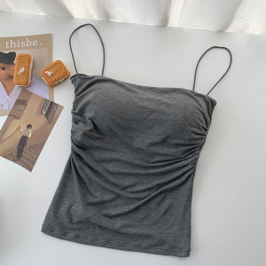 Blissfull Tanktop Atasan Wanita Tali Tipis Bahan Spandex Fashion Korean Cup Trendy