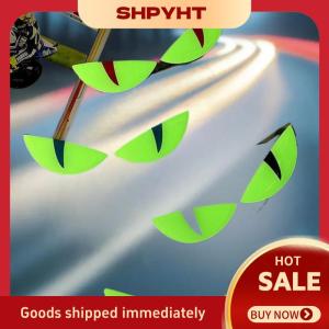 SHPYHT✨ Luminous 3D Demon Eye Cat Eye Design Motorcycle Sticker Glowing Headlight Decal For Scooters Decoration