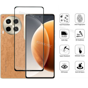 For 2 in 1 Tecno Camon 30 30 Pro 5G Screen Protector+ Protector Full Cover Full Glue Tecno Camon30 Pro Camon30Pro 5G Tempered Glass Film Protection With Camera Flim Protection