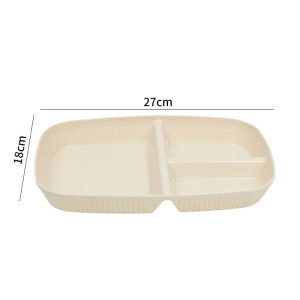 Japanese Style Bento Plate Melamine Divider Plate Serving Plate for Home or Restaurant