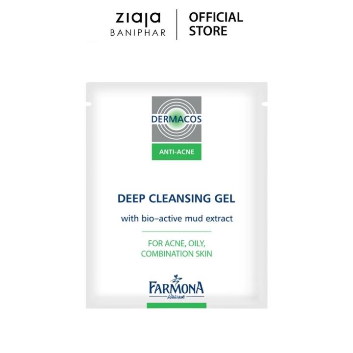 Gói Sữa Rửa Mặt Dermacos Farmona Làm Giảm Và Ngăn Ngừa Mụn Dermacos Anti-Acne Deep Cleansing Gel 2ml/Gói