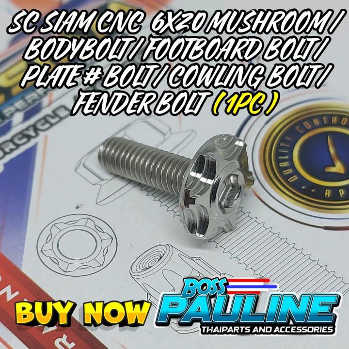 CNC GEAR TYPE 6X20 MUSHROOM BODYBOLT FOOTBOARD BOLT PLATE