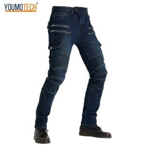 New Zip pocket Motorcycle Pants Men Moto Jeans Protective Gear Riding Touring Motorbike Trousers Motocross Pants Moto Pants