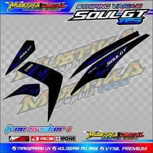 STRIPING VARIASI YAMAHA SOUL GT 115 / STICKER LIST VARIASI MOTOR  SOUL GT 115