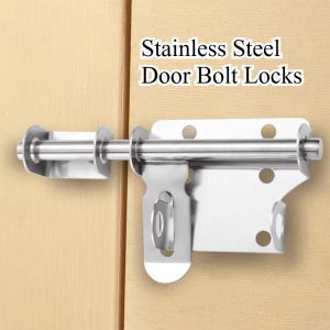 304 Stainless Steel Safety Hasp Door Lock Bolt Lock Slide Latch for Doors Cabinets & More