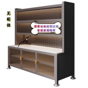 Kitchen Island Counter Kitchen Storage Rack Kithchen Sideboards Cabinet For Kitchen Kitchen Cabinet Storage Household floor-standing integrated wall-mounted microwave oven multi-functional shelf