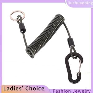 [COD] liuchuanbing Jewellery Fishing Rope Anti-lost Spiral Spring Lure Pliers Lanyard Wire Spring Rope Elastic Stretch Tether Fishing Accessories