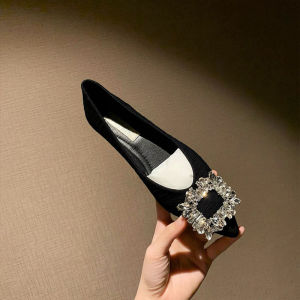 [Free Shipping] Plus-Size WomenS Shoes Sizes 41 To 43 For Wide And Chubby Feet New Spring/Autumn Styles Including Loafers And Pointed-Toe Shoes In Black