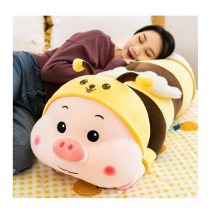 Gấu bông Heo con cosply chú ong nằm - Gấu Bông Ong Vàng Khổng Lồ Thú Nhồi Bông Chú Lợn vàng Siêu Cute giá rẻ