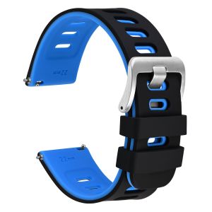 WOCCI Premium Silicone Watch Strap 18mm 19mm 20mm 21mm 22mm Bracelet for Samsung Galaxy Watch for Men Women Blue Black Orange2026