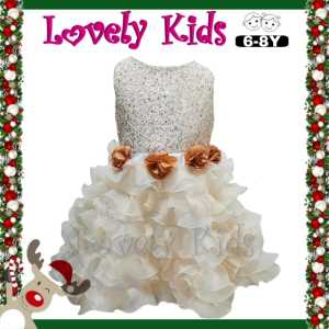 ⭐READY STOCK⭐7-8Y Girl Party Dress Wedding Gown Birthday YELLOW GOLD Dress Gaun Budak Perempuan Perkahwinan Kenduri Hari Jadi Formal 儿童女公主裙蓬蓬金黄色花童生日连身裙