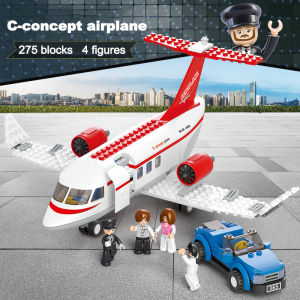 Leiao UT【🔥READY STOCK🔥】Mainan Bricks Pesawat Penumpang City Pesawat Terbang Kargo Hijau Air Freighter Plane Aviation Mobil Ambulance Medical anak-anak Mainan