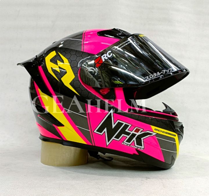 HELM NHK RX9 FULL FACE PAKET GANTENG NAVY PINK PLUO PULL VARIASI Lazada  Indonesia