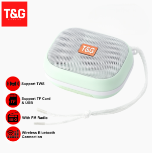 T&G TG-394 TWS Bluetooth V5.3 Portable Wireless Loud Bass Speaker IPX7 Waterproof with Strap