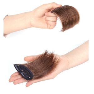 2 Clips Short Synthetic Hair Lining Clip In Hair Extension Invisible Seamless Pad High Hair Root Natural Cover Fake Hairpiece for Women