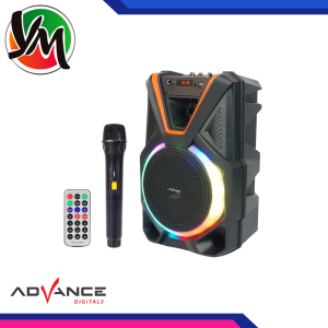 SPEAKER ADVANCE KS-821 Speaker Aktif Gratis 1 Mic Wireless Salon 8 Inci Dengan BLUETOOTH AUX ECHO