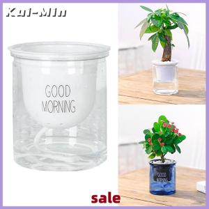 Kui-Min Transparent Flower Pot Self-Watering Plant Flower Pot Home Garden Decoration