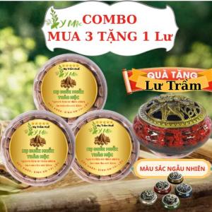 Combo 3 hộp Nụ Đuỗi Muỗi Thảo Mộc tặng 1 Lư xông trầm. Nụ trầm Y Mộc Huế nụ trầm hương sạch xông nhà thư giãn yoga thờ cúng. Đặc biệt xua đuổi muỗi