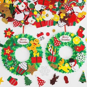 SG Specool® DIY Christmas Tree Wreath Snowman Set Childrens Christmas Handicrafts Ornaments Christmas Gifts