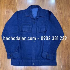 Áo jeans thợ hàn điện lực xanh đen (ngoài đậm hơn hình)