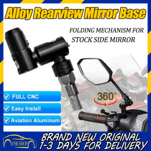 A Pair Universal 360 Degree Side Mirror Folding Mechanism For Motorcyle Side Mirror CNC Aluminum Alloy Fully Adjustable
