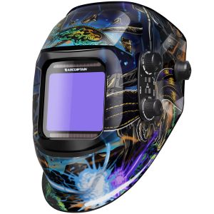 ARCCAPTAIN Welding Helmet Welder Mask Large View True Color Solar Power Auto Darkening Welding Mask For Arc MIG TIG Welder Cut