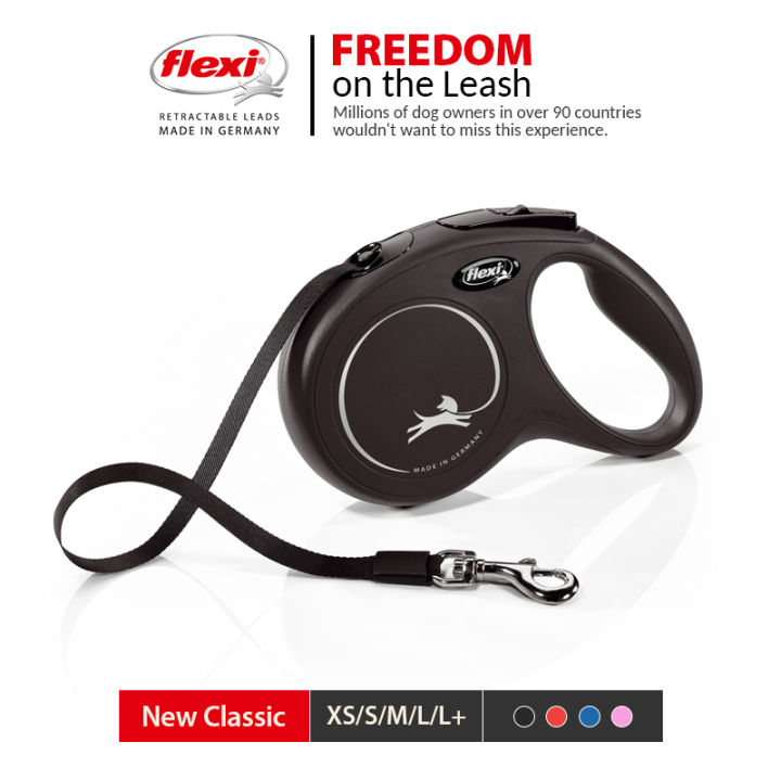 Flexi New Classic สายจูงสุนัขแบบพับเก็บได้แบบคลาสสิกใหม่ผลิตในเยอรมนีมี ...