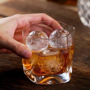 Juviaal ice mould ice cube maker Silicone Ice Ball Mold Non-stick 4/9 Grids Football Ice Cubes Mold Professional DIY Ice Block Mold Cocktail Making