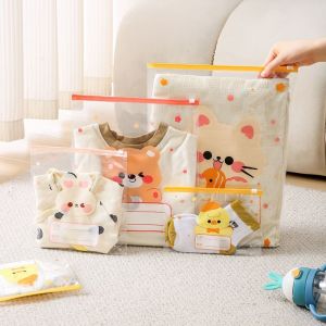 T6DA 10PCS Multi-size Storage Bag Baby Clothes Storage Portable Classified Sealed Bag High Quality Classified Organizer Bag Home