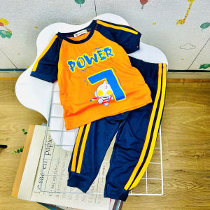 Bộ Tay Ngắn Quần Dài Vải Thun Lạnh Size(9-32Kg) Hình In Dể Thương Cho Bé