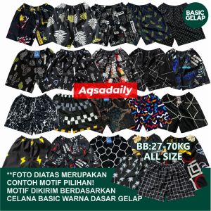 BOXER PAKET ISI 4 PCS Celana Pendek Pria Dewasa dan Wanita Hotpants Anak Terbaru Motif Pantai