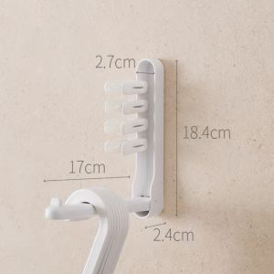 DXL Hanger Storage Rack Household Clothes Rack Hook Wall Hanging Balcony Storage Clothes Rack Free Punching Foldable