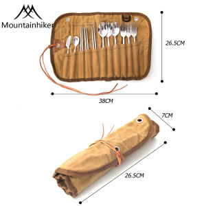 Mountainhiker Camping Cutlery Bag 11pcs/set Tableware Outdoor Camping Stainless Steel Stainless Steel Picnic Cutlery