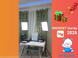 Portable LED Video Panel Light Multi-Level Dimmable Fill Light with Foldable Tripod Stand USB Powered Studio Lighting for Makeup Artist Live Stream Photography Vlog Recording & Indoor Shooting