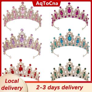 [COD] AqToCna Ship within 24 hours Luxury Elegant Crystal Princess Crown Hair Accessories Tiara For Women Party Rhinestone Wedding Bridal Crown New Head Jewelry