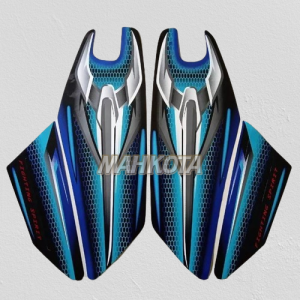STRIPING STICKER LIS LES POLET stiker yamaha RX KING 2007 BIRU LIST BODY RX KING KUALITAS TER BAIK Mahkota Stiker
